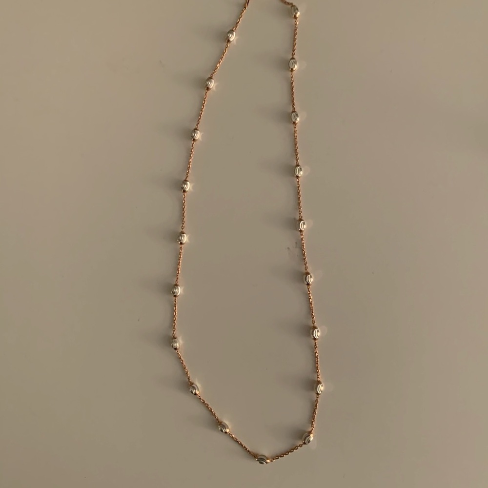 Rose gold beaded necklace